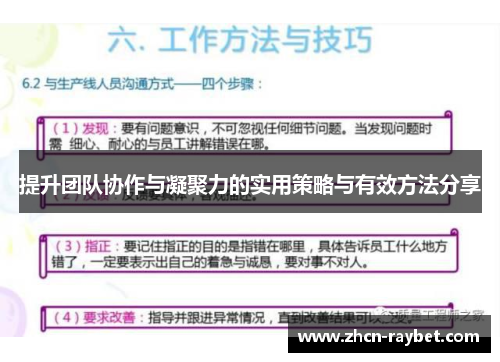 提升团队协作与凝聚力的实用策略与有效方法分享